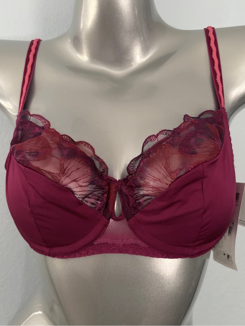 Chantelle Pulp Bra Lily Full Coverage Underwire Dark Fuchsia Nwt